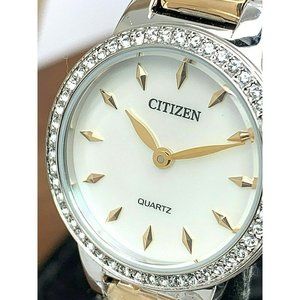 Citizen Women's Watch EZ7016-20D Quartz White Dial Two Tone Stainless Steel 24mm